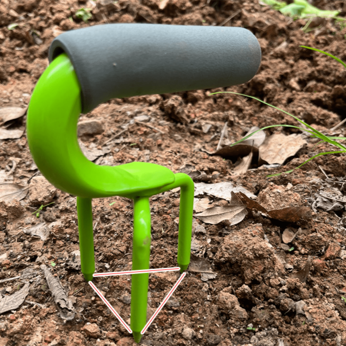 1pc Green Steel Garden Pitchfork, Modern Minimalist Design Cultivator & Soil Aerator, Suitable For Digging Sweet Potatoes, Onions, Carrots, Agricultural Tools, Made Of Solid Manganese Steel