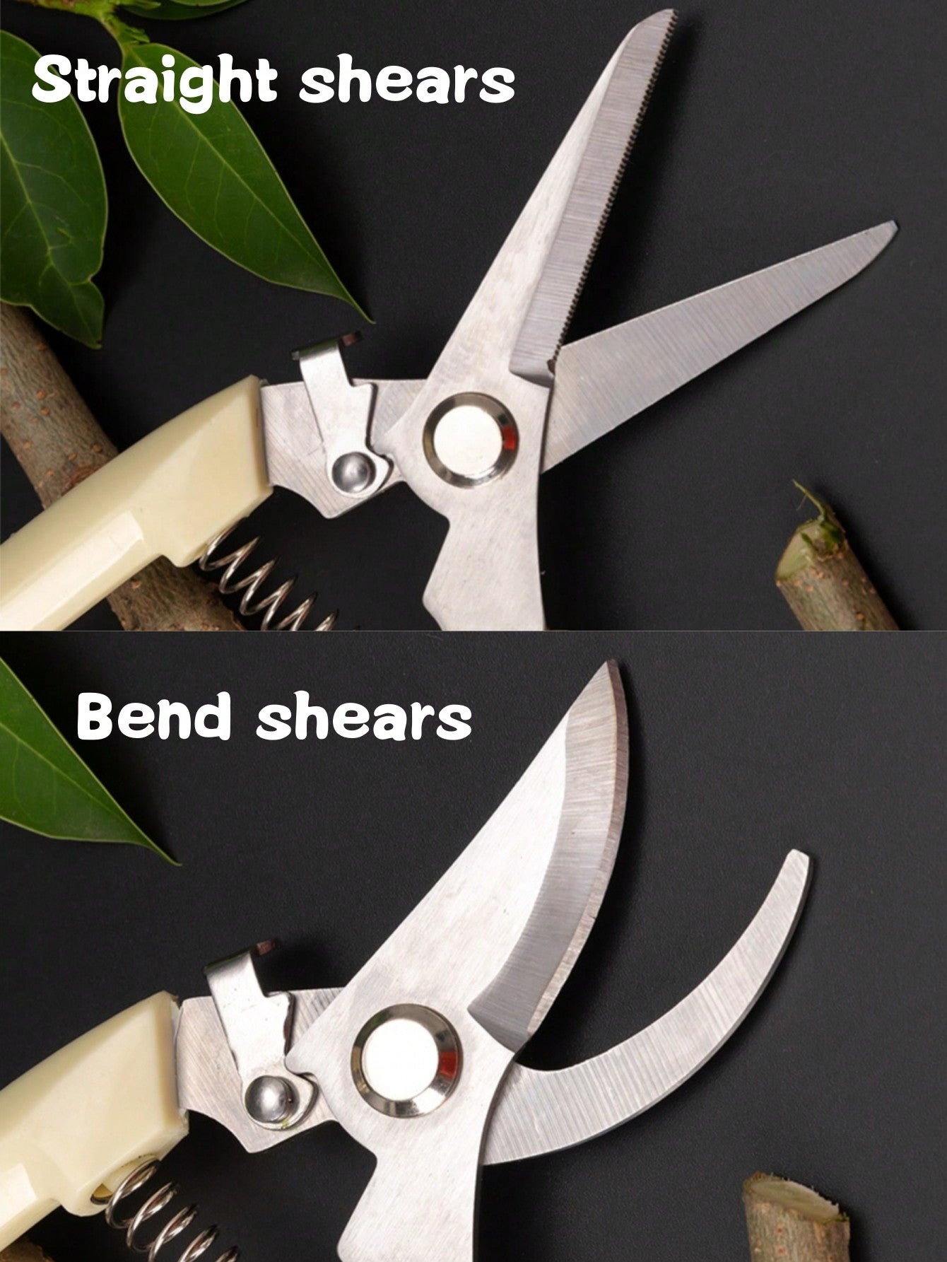 1pc Stainless Steel Garden Pruning Shears,Multifunctional Anti-Slipeffort-Saving Garden Fruit&Vegetable Scissors,Garden Tools, Gardening Tools For Garden