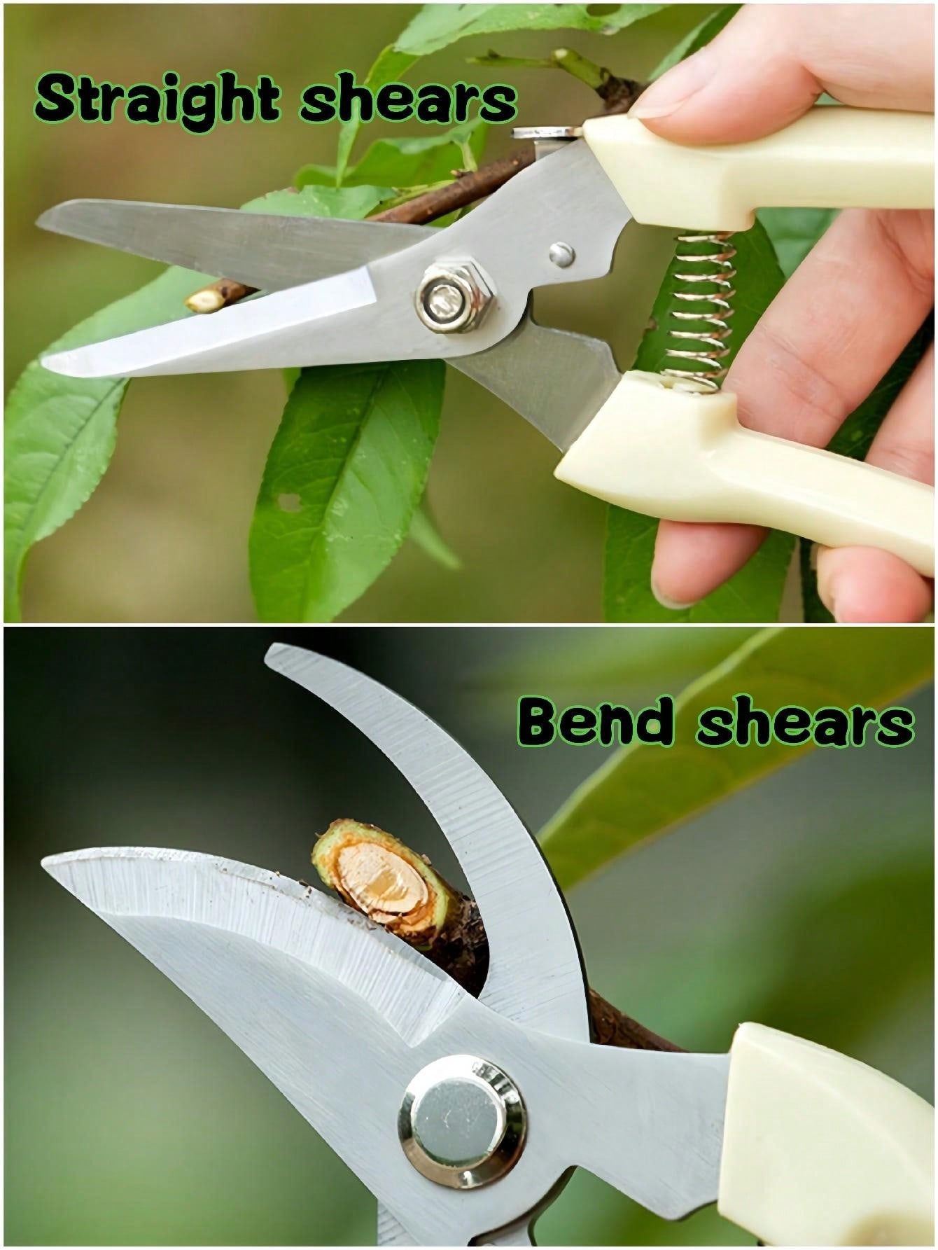 1pc Stainless Steel Garden Pruning Shears,Multifunctional Anti-Slipeffort-Saving Garden Fruit&Vegetable Scissors,Garden Tools, Gardening Tools For Garden