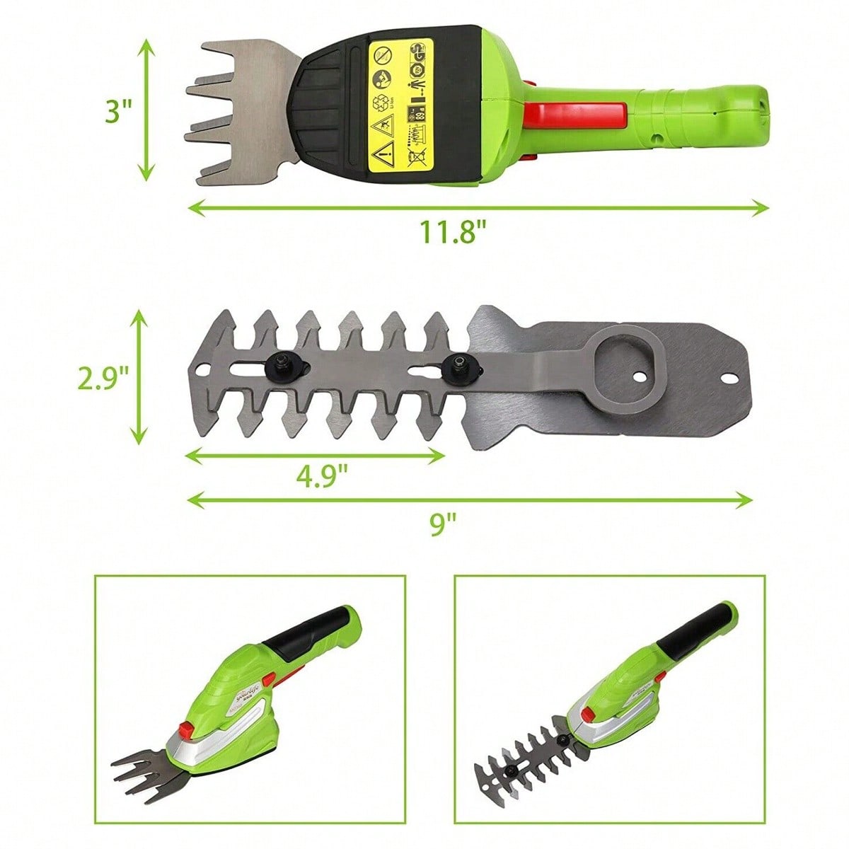 CHENGTUO 2-In-1 Cordless Grass Shear Hedge Trimmer Rechargeable W/ Battery Garden,Garden Tools, Gardening Tools For Garden