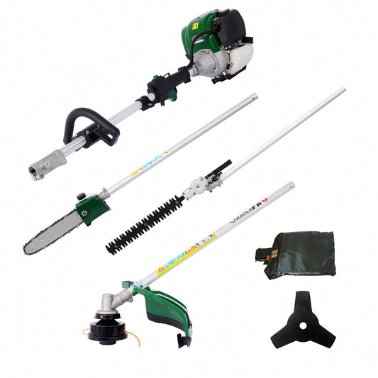 4 In 1 Multi-Functional Trimming Tool, 38CC 4 Stroke Garden Tool System With Gas Pole Saw, Hedge Trimmer, Grass Trimmer, And Brush Cutter EPA Compliant,Garden Tools, Gardening Tools For Garden