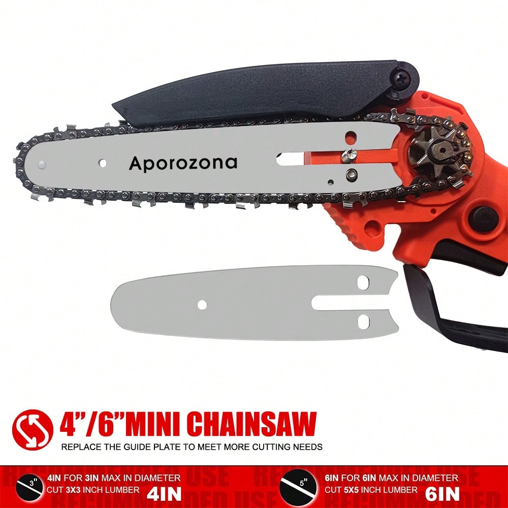 Mini Chainsaw,6 Inch Portable Electric Chainsaw Cordless, Small Handheld Chain Saw For Tree Branches,Courtyard, Household And Garden,By 2PCS 21V 1500mAh Batteries,Extra 3 PCS Chain,BLUE,Garden Tools