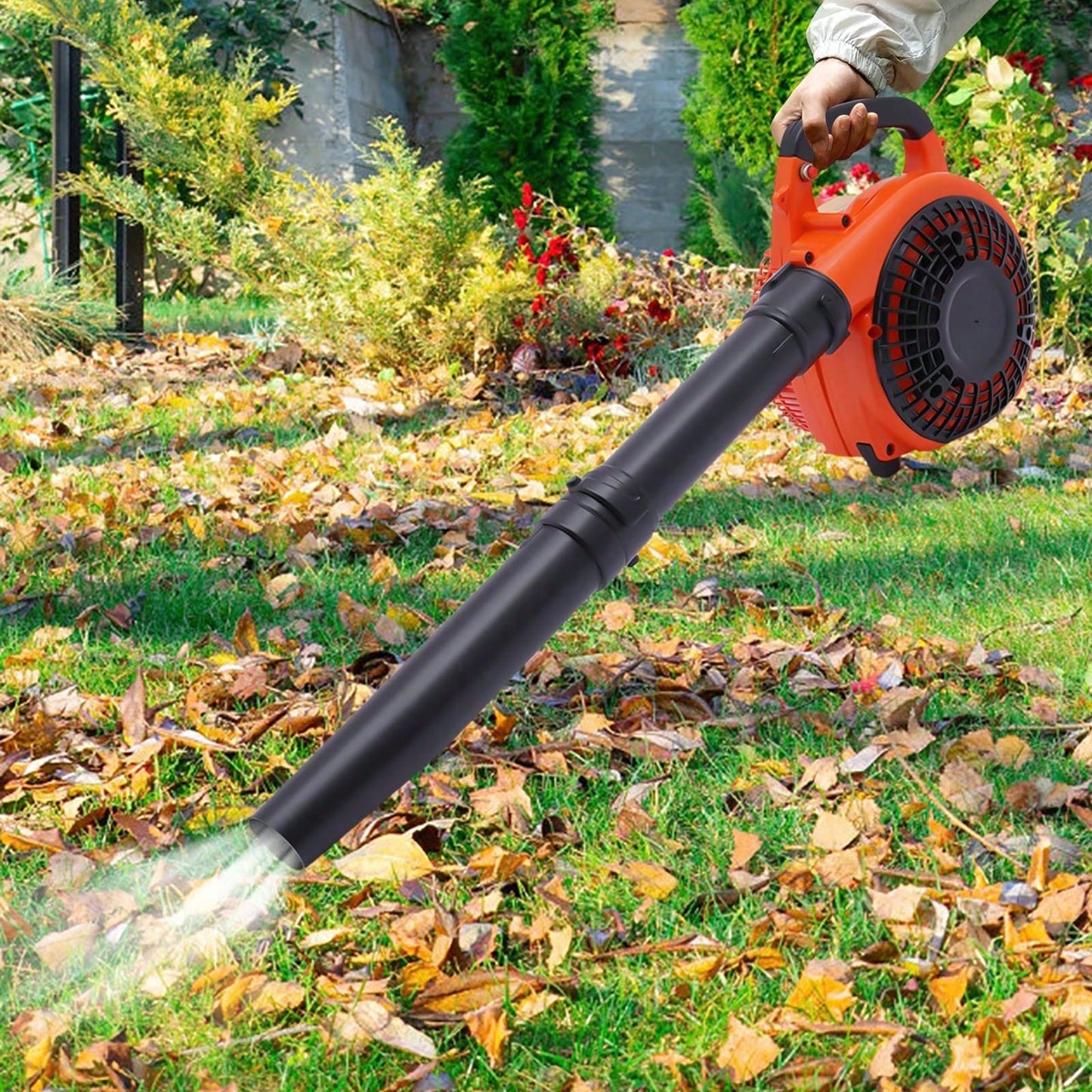 ZhdnBhnos ZhdnBhnos LINSIE Gas Leaf Blower 25.4CC 2-Cycle Handheld Leaf Blower, Gas Powered Cordless Blower For Lawn Care Snow Blowing Cleaning Removal, 7500rpm, 4.59ft³/H Airflow The Best Gift/Present For Family&Friends Happy Christmas,Garden Tools