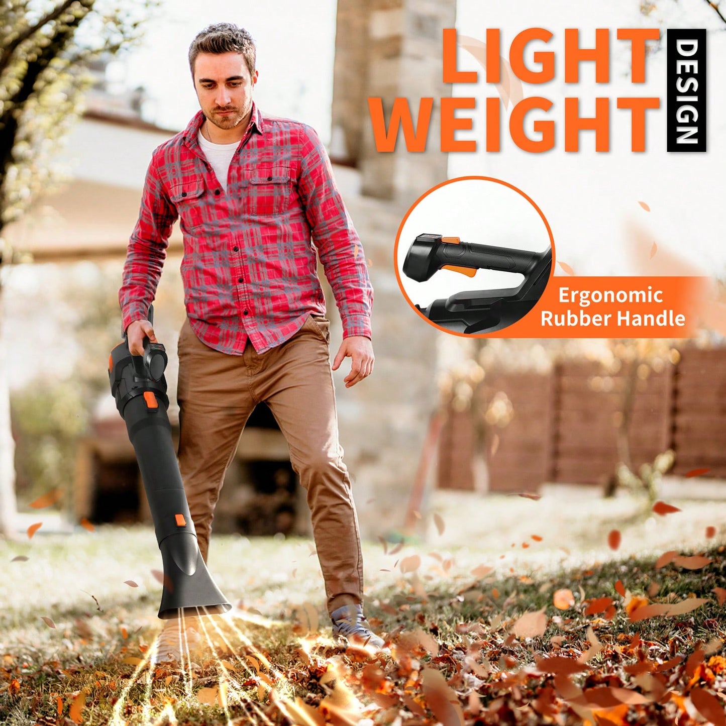 TOOLIFE TOOLIFE Powerful 2 X 4.0Ah Battery 580CFM 20V Cordless Leaf Blower - Lightweight, 3-Speed, Electric Handheld Blower For Efficient Lawn Care, Jobsite Cleaning - Includes Charger, Ideal For Small To Medium-Sized Yards