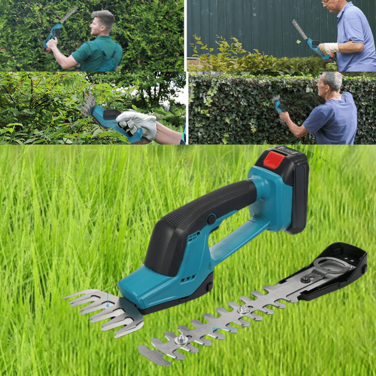 Small Household Hedge Trimmer, Portable Pruning, Pruning, Round Forest Pruning Tool, Two-In-One Mini Handheld Electric Lawn Mower, Hedge Trimmer, Suitable For Garden, Lawn Operation Shrub Trimmer,Garden Tools, Gardening Tools For Garden