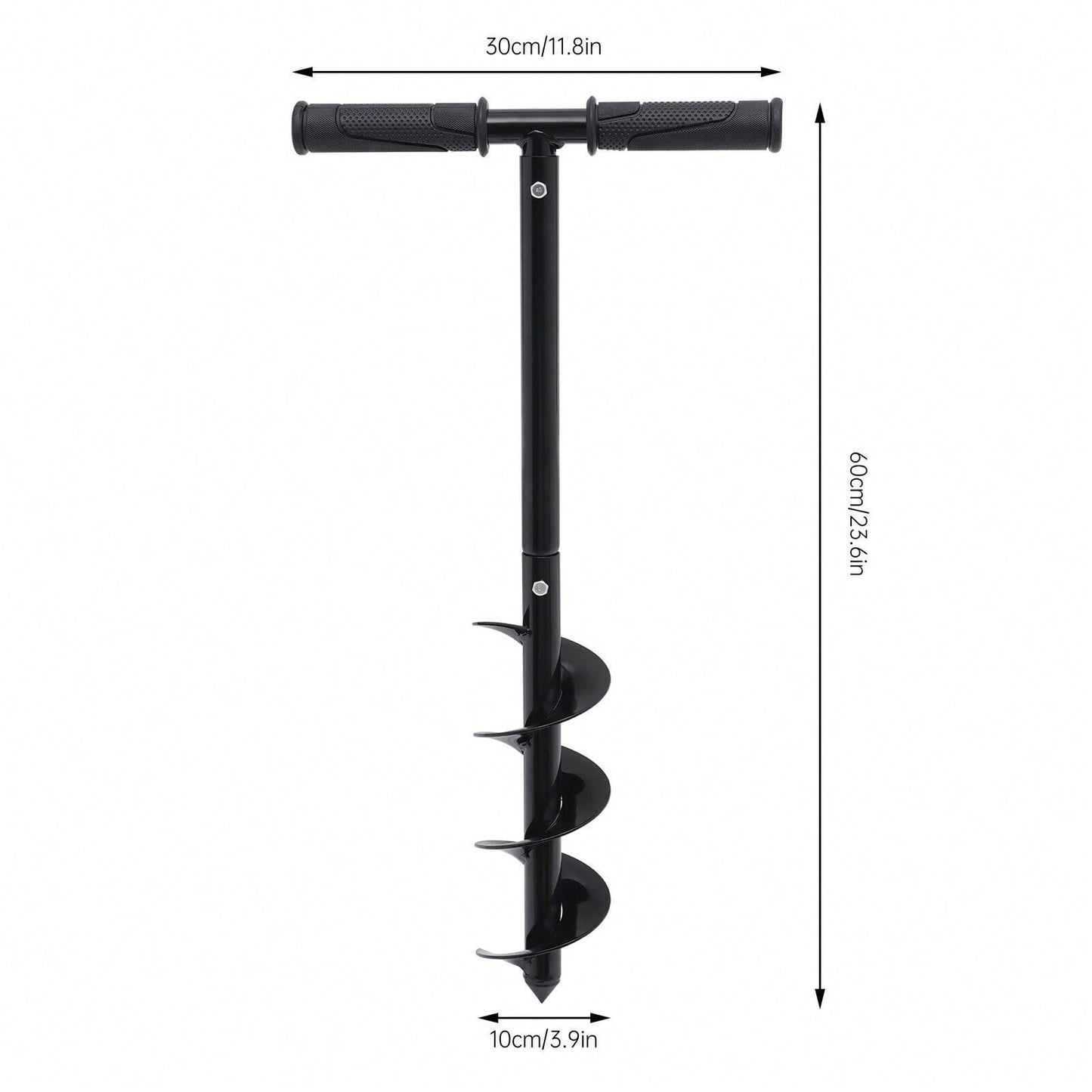 Hand Post Hole Digger T-Shaped Earth Garden Auger Drill With Non-Slip Handle