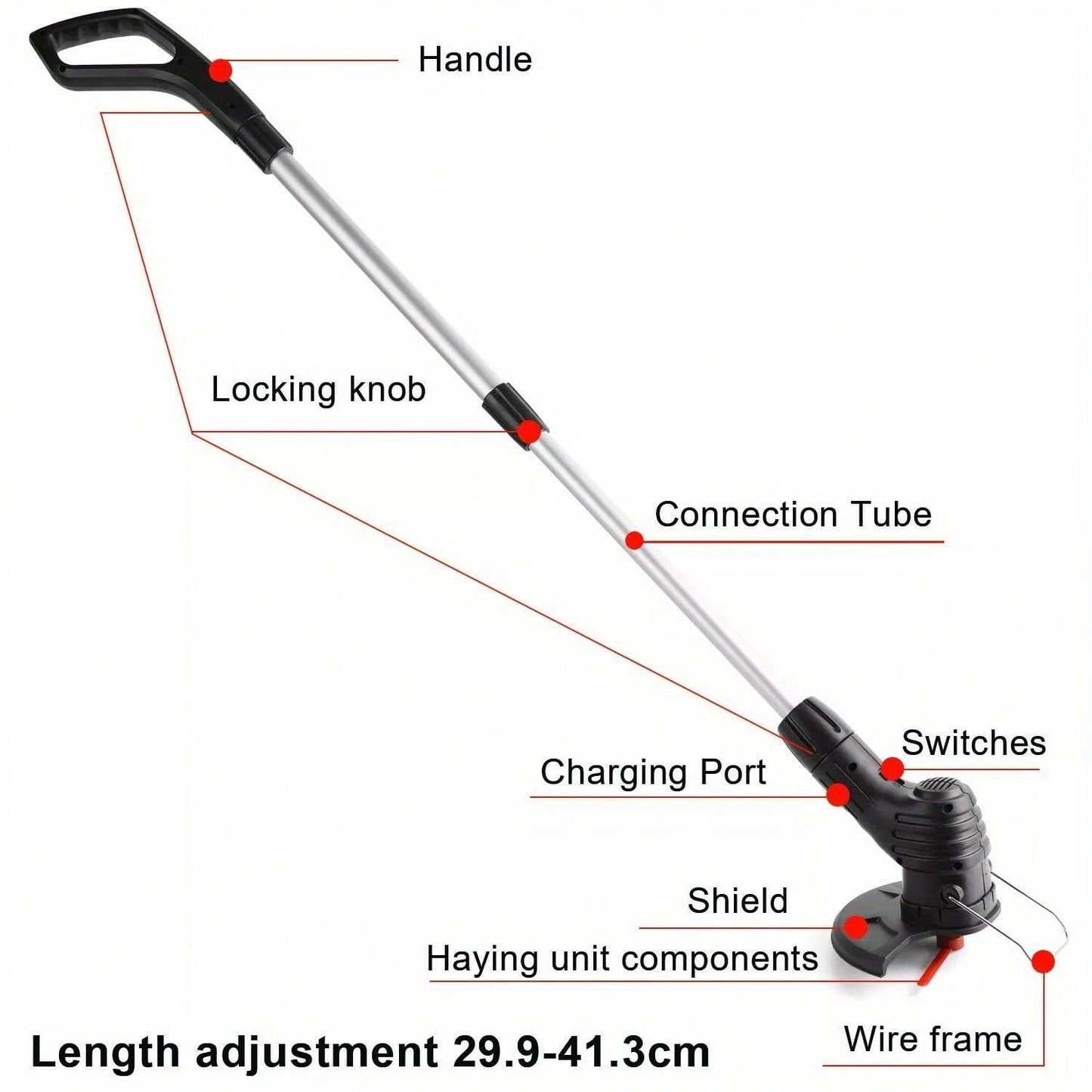 Cordless Electric Grass String Trimmer Portable Wacker Lawn Edger For Yard Garden Outdoor,Garden Tools