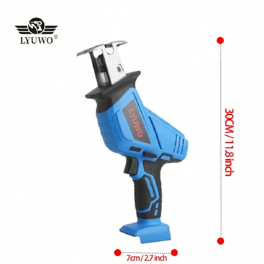 LYUWO Electric Tools, Reciprocating Saws, Hand Saws, Rechargeable Lithium Battery Electric Saws, Small Household Electric Saws, Lightweight, Easy To Use, Effortless, Equipped With Large Capacity Batteries And Free Parts.,Garden Tools