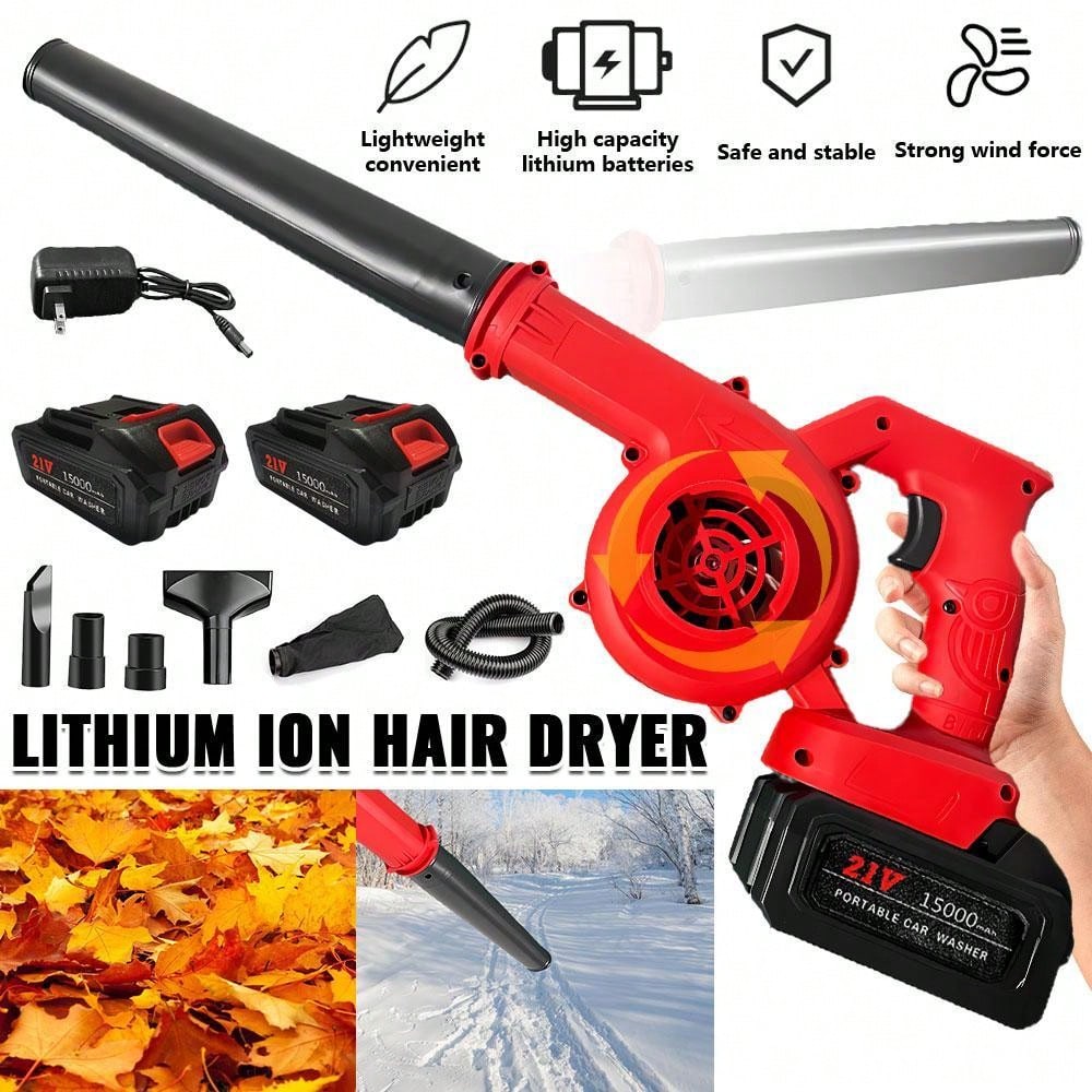 2-In-1 Portable Cordless Leaf Blower & Vacuum - Compact Handheld Lightweight Design, Easy To Use, Rechargeable Battery, Dust Cleaner For Outdoor And Indoor Use,Garden Tools