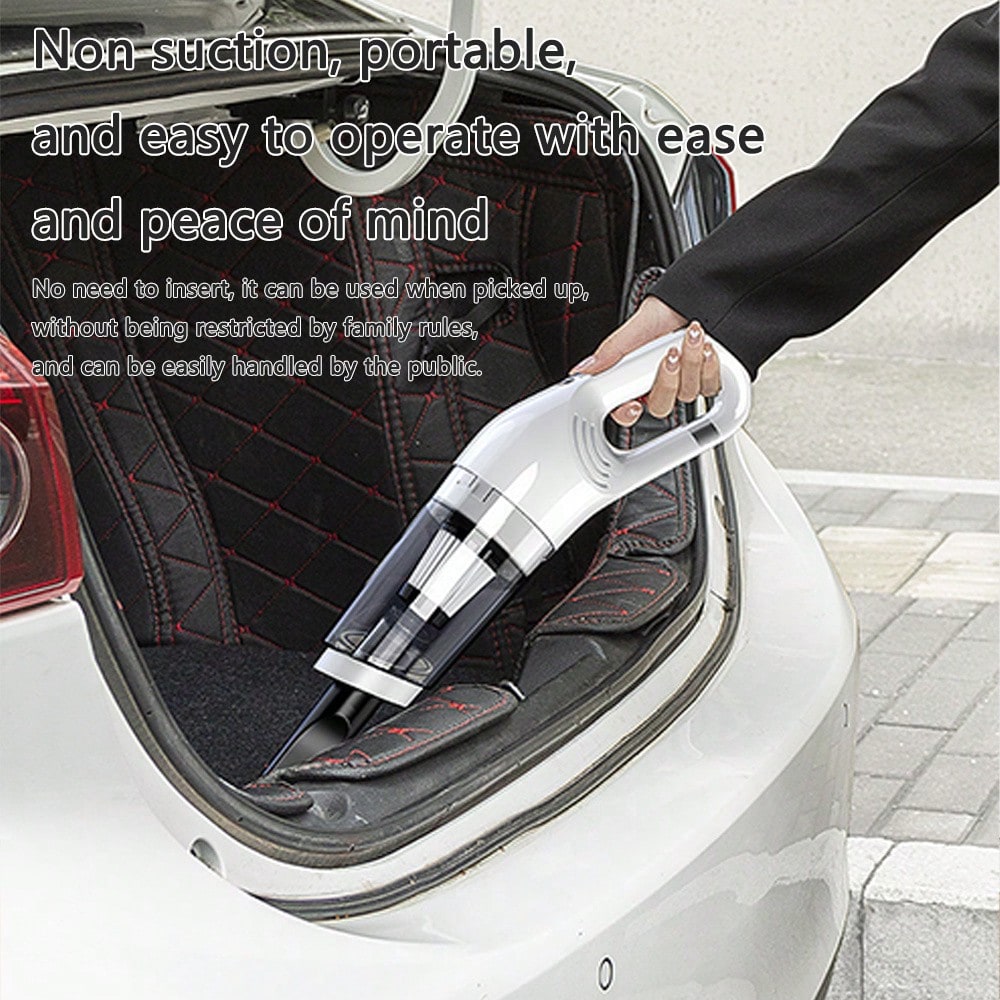 1PC White Foldable Handheld Vacuum Cleaner With Four In One Blowing, Suction, Charging, And Suction, Strong Suction Power, Mini Portable, Suitable For Keyboard/Sofa Carpet/Car Crevices/Pet Hair, Etc.,