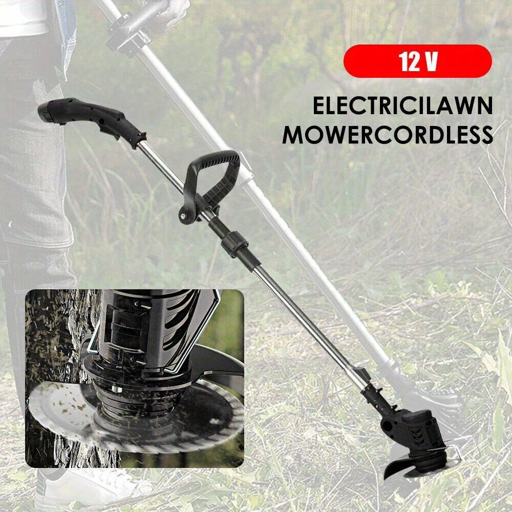 900W Cordless Electric Brush Cutter Lawn Edger Grass String Trimmer