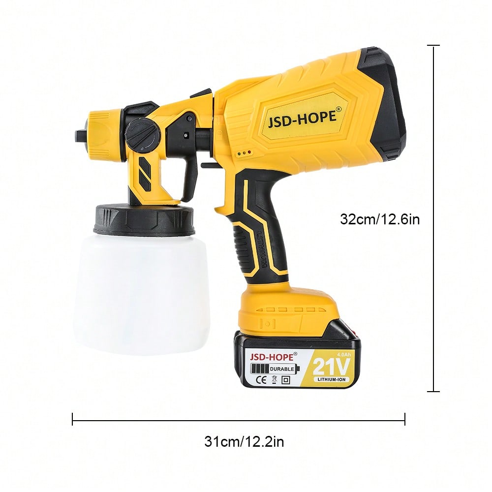 JSD-HOPE 1pc Electric Spray Gun, Paint Spray Gun, Oil Spray Gun, Spray Pot, External Wall Small Paint Spraying Machine, Latex Paint Divine Tool