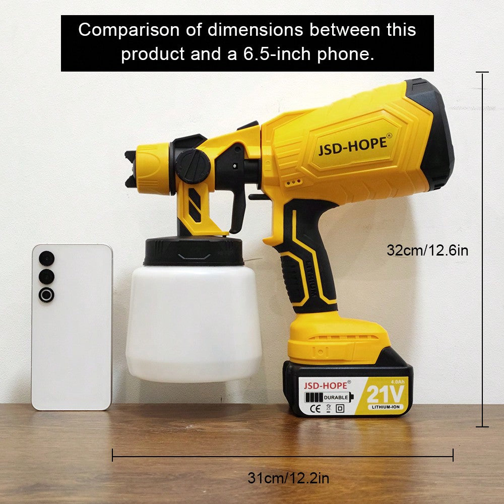 JSD-HOPE 1pc Electric Spray Gun, Paint Spray Gun, Oil Spray Gun, Spray Pot, External Wall Small Paint Spraying Machine, Latex Paint Divine Tool