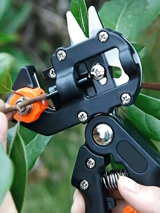 1 Pair Garden Shears, Gardening Tool, Grafting Pruner, Pruning Scissor, Professional Trimming Tool And Grafting Pruner, For Trimming Your Garden - Ideal For Fruit Tree Pruning And Grafting Training