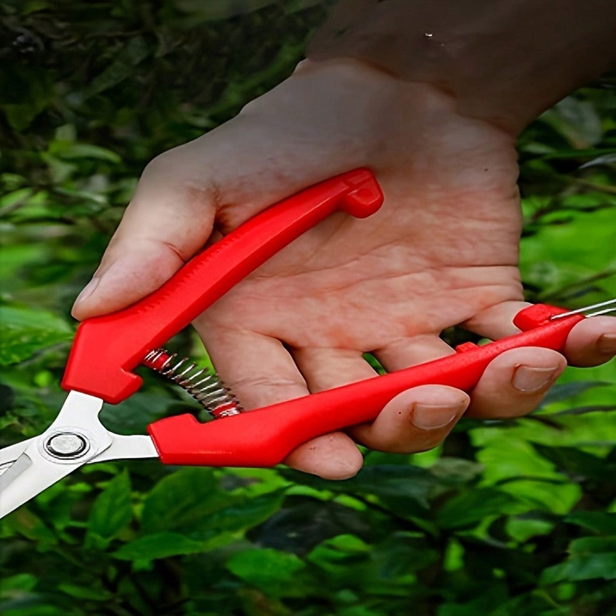 1pc High-Grade Ergonomic Stainless Steel Garden Pruners - Easy Trimming Without Battery, Classic Design Suitable For Home Gardening Enthusiasts,Garden Tools