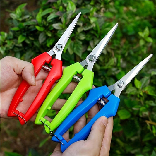 1pc High-Grade Ergonomic Stainless Steel Garden Pruners - Easy Trimming Without Battery, Classic Design Suitable For Home Gardening Enthusiasts,Garden Tools