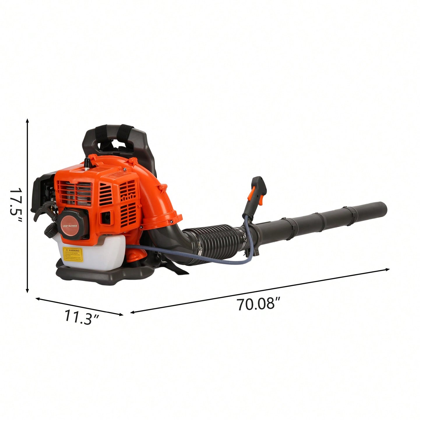 Powerful Leaf Blower Backpack Style 52 Cubic Centimeter Adjustable Tube Gas Powered Dust Blower Garden Supplies