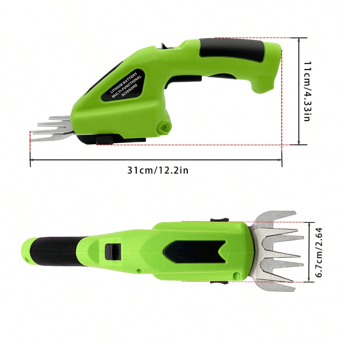 Electric Handheld Hedge Trimmer And Pruning Shears Grass Trimmer - Compact 2-In-1 Gardening Tool With Rechargeable Lithium Battery, And Efficient Cutting Performance For Lawn And Shrub Maintenance - Ideal For Small To Medium-Sized Yards,Garden Tools