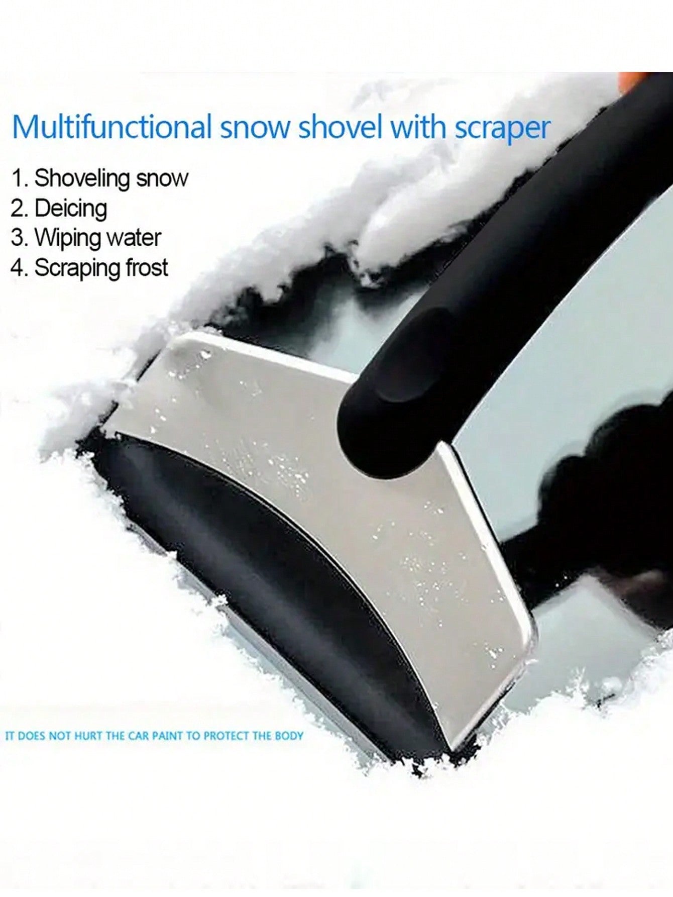 5pcs Metal Snow Shovel For Car Windshield De-Ice Shovel Artifact - Black Ice Scraping And Window Cleaning Tools For All Vehicles