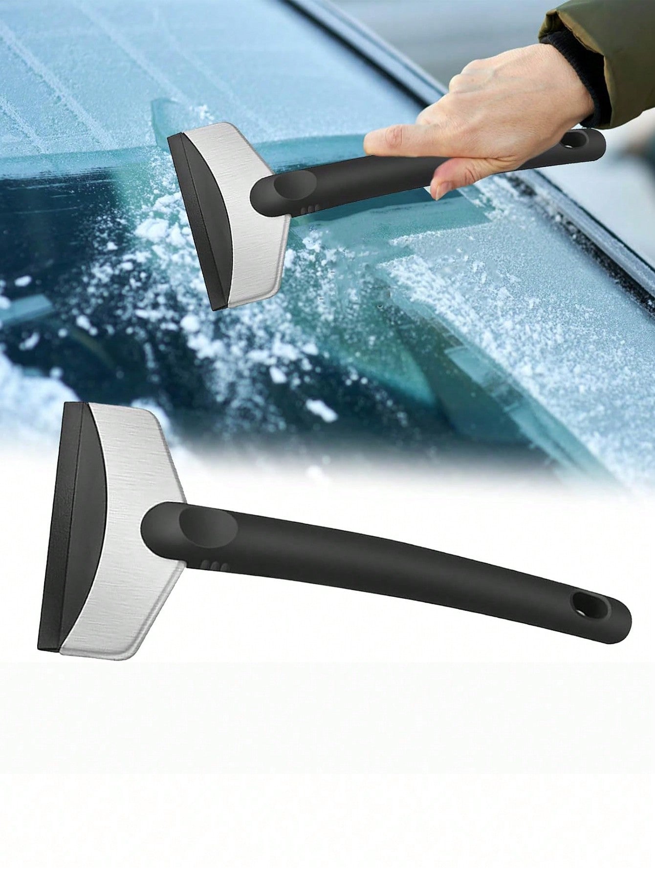 5pcs Metal Snow Shovel For Car Windshield De-Ice Shovel Artifact - Black Ice Scraping And Window Cleaning Tools For All Vehicles