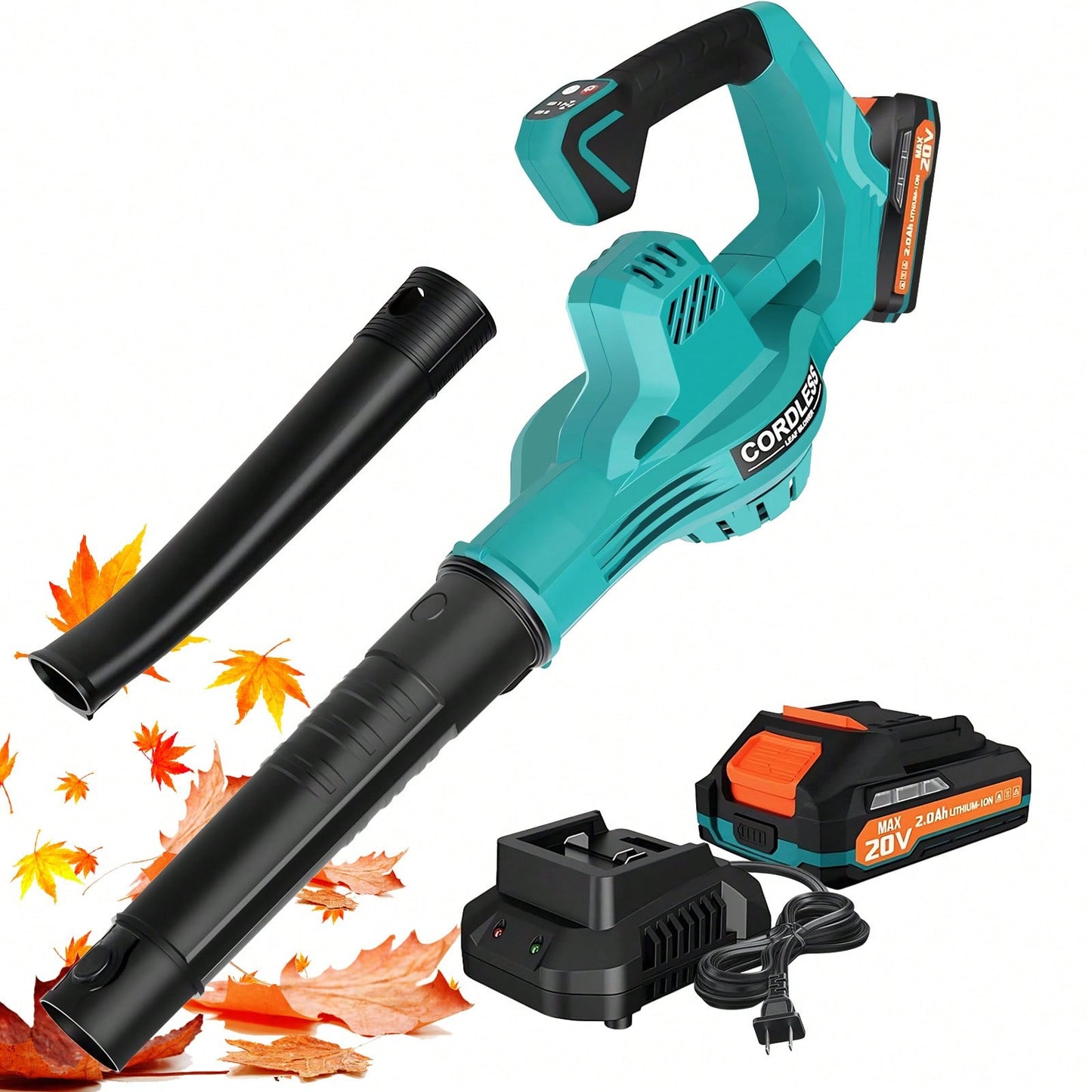 Cordless Leaf Blower, 540CFM/170MPH Electric Leaf Blower Cordless With 2 * 6.0Ah Battery,6 Speed And Turbo Mode,Battery Powered Leaf Blower For Lawn Care,Patio,Blowing Leaves,Dust Snow And Blowing