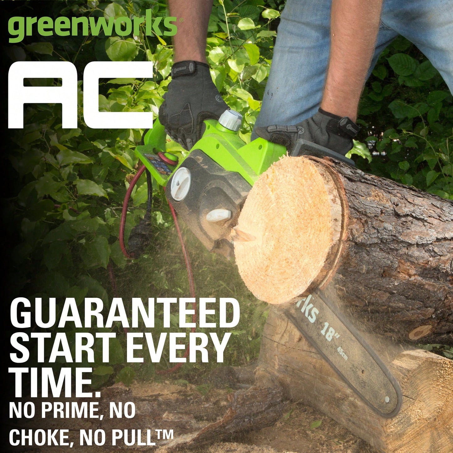 Greenworks 14.5 Amp 18" Corded Electric Chainsaw 20332