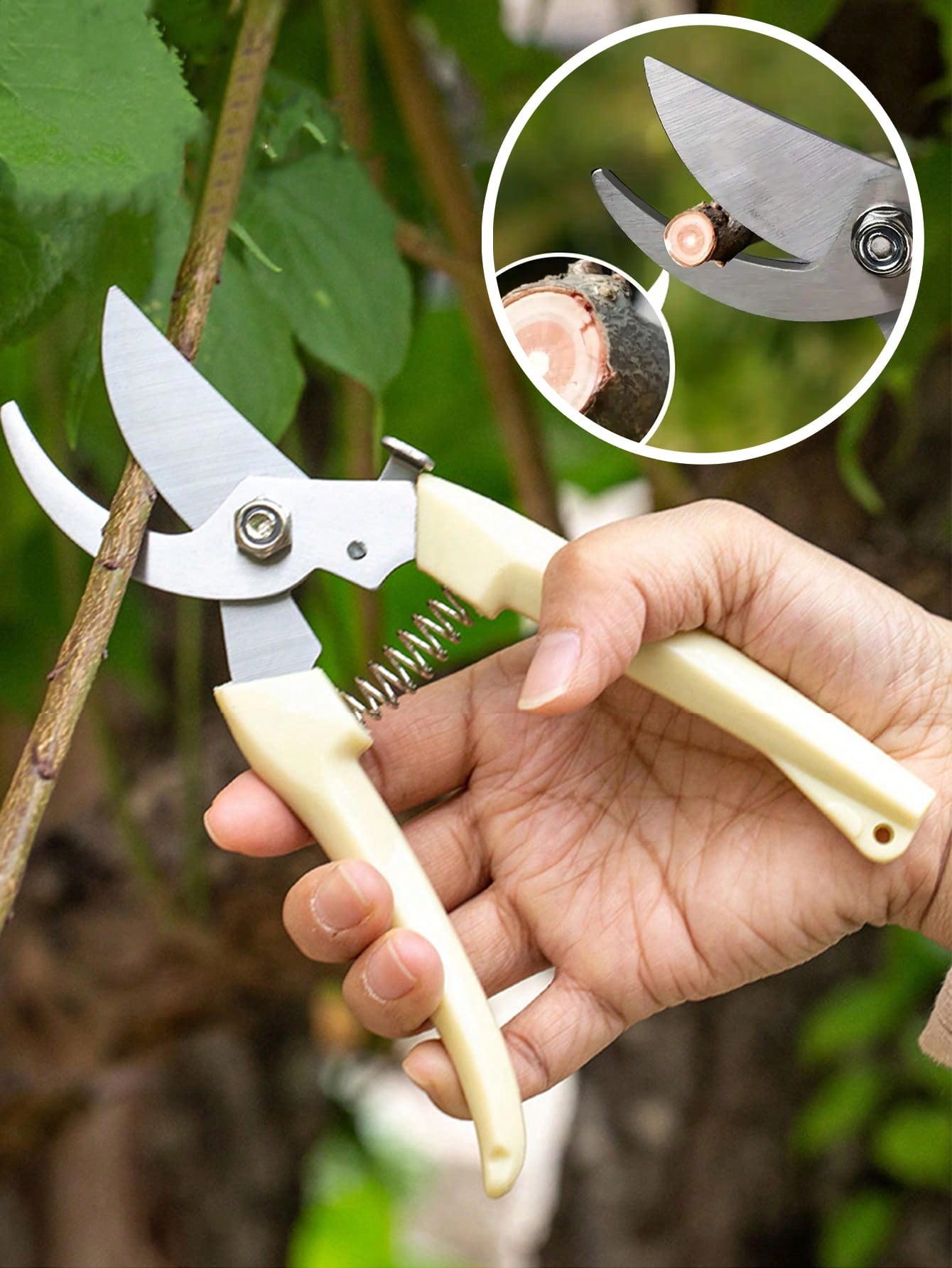 1Pc Bent-Head Garden Pruning Shears For Fruit Picking And Branch Trimming, Used For Cutting Flowers, Pruning Plants, Bonsai, And Harvesting Fruits