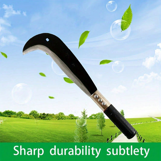 Lawn & Garden Maintenance Essential - 1pc Ergonomic Alloy Steel Machete With Curved Blade