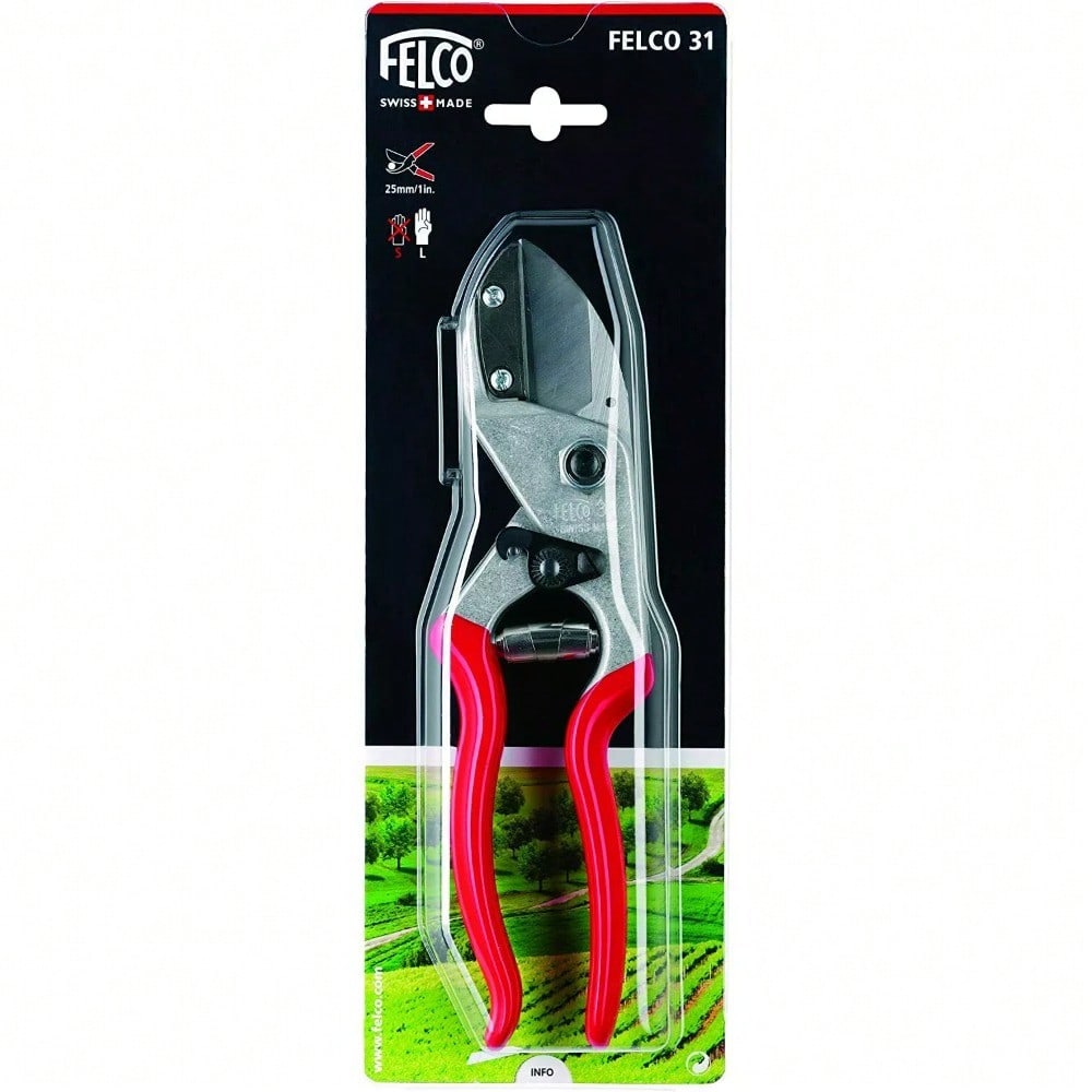 Felco 31 Anvil Style Pruning Shear - Swiss Made, High Performance Tool For Precision Cutting And Gardening Excellence