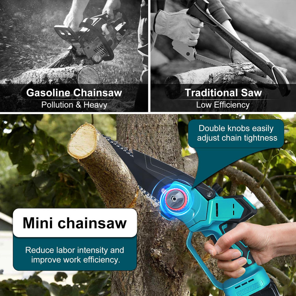 Mini Chainsaw,Cordless Portable Electric Chainsaw for Makita 18V Battery,Hand...