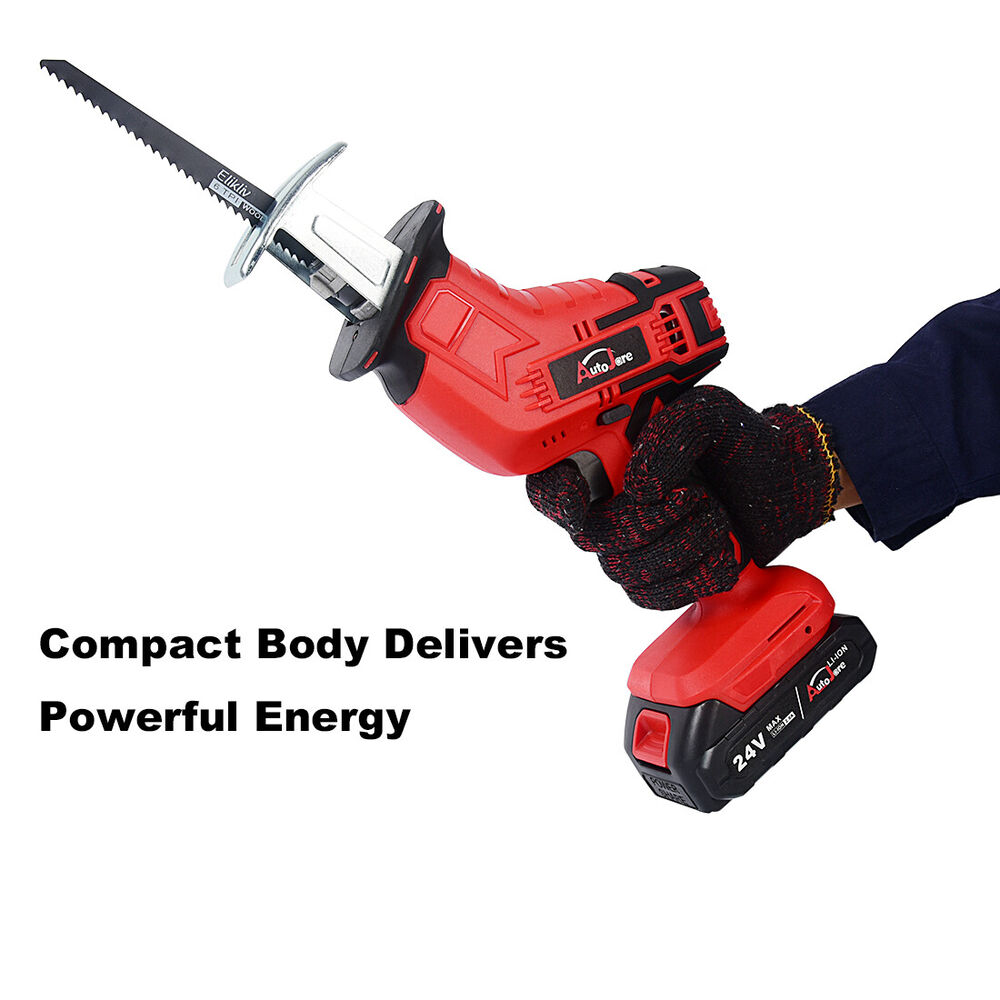 Electric Reciprocating Saw W/ 2 Li-ion Battery Cutting Tools Cordless W/Battery