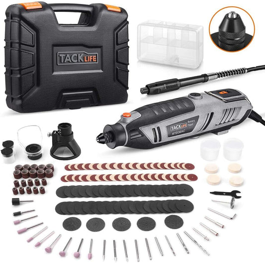 Rotary Tool Kit 1.8 Amp, Variable Speed with Upgraded Flex Shaft, 63 Accessories