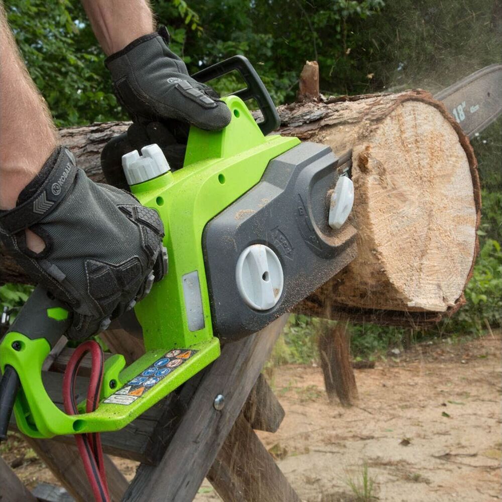 Greenworks 20332 14.5 Amp Corded Electric Chainsaw 18 inch Oregon Chain and Bar