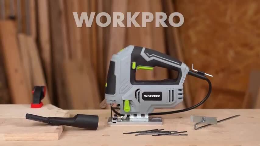 WORKPRO Jigsaw 6.5AMP 850W Corded Electric Jig Saw Tool Kit 6 Speed w/7PC Blades