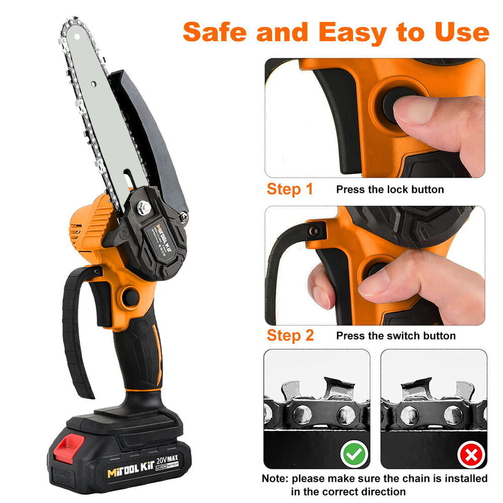 6 inch Electric Mini chainsaw Cordless Handheld Chain Saw W/ Battery for Makita