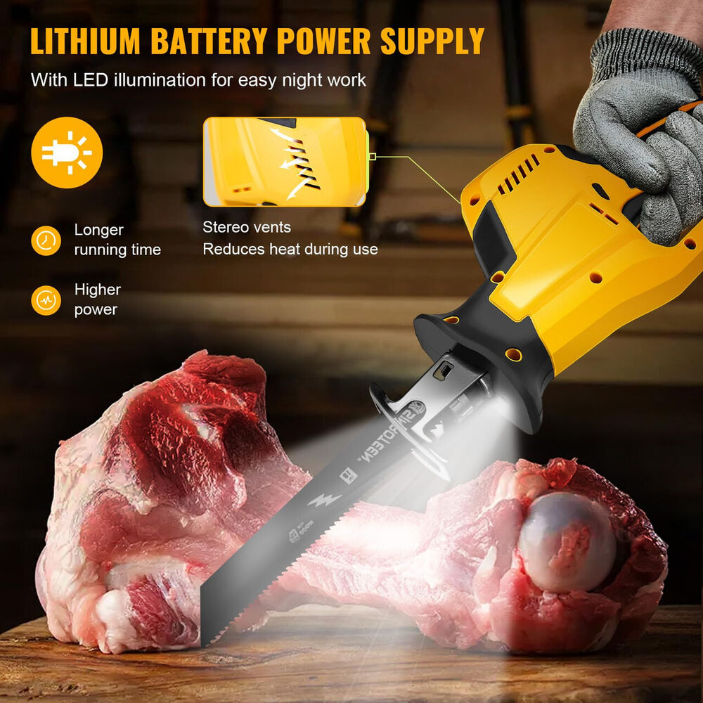 Brushless Motor Electric Meat and Bone Saw, Meat Saw for Butchering at Home, Han