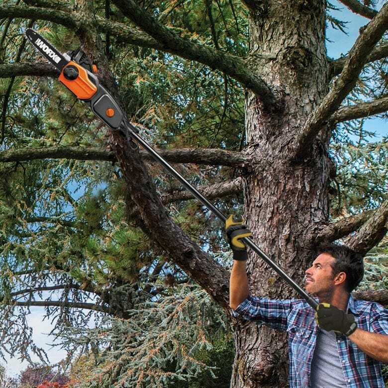 WG309 Worx 8 Amp 10" 2-In-1 Electric Pole Saw & Chainsaw with Auto-Tension