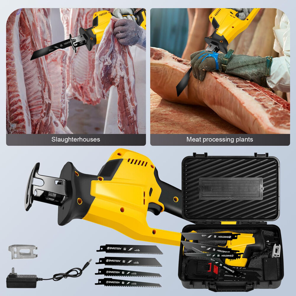 Brushless Motor Electric Meat and Bone Saw, Meat Saw for Butchering at Home, Han