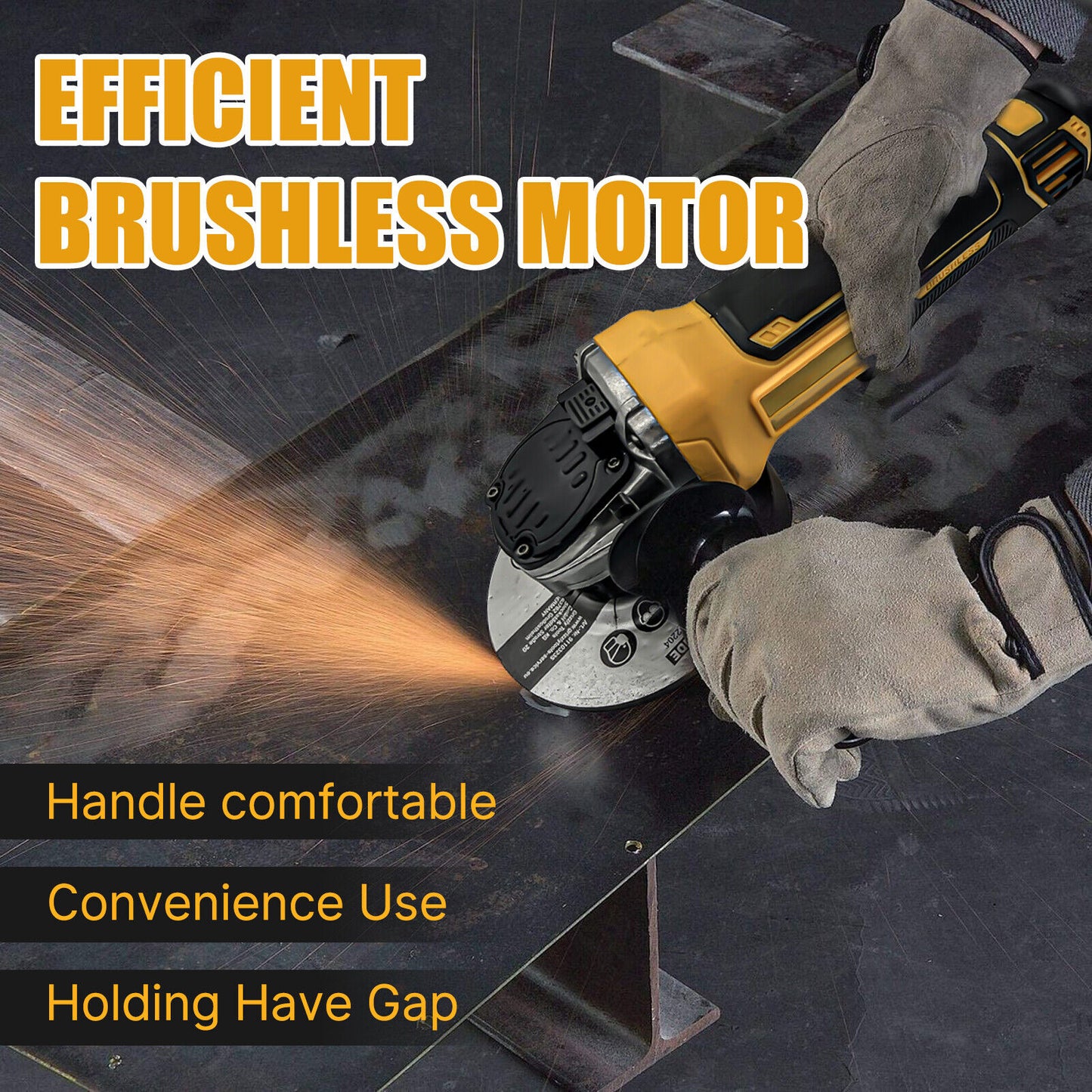 Cordless Angle Grinder for Dewalt 20V Battery (No Battery) Brushless Metal Max