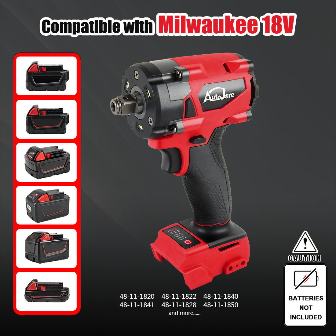 For Milwaukee M18 48-11-1840 Cordless 1/2" High Torque Impact Wrench 18 Volt