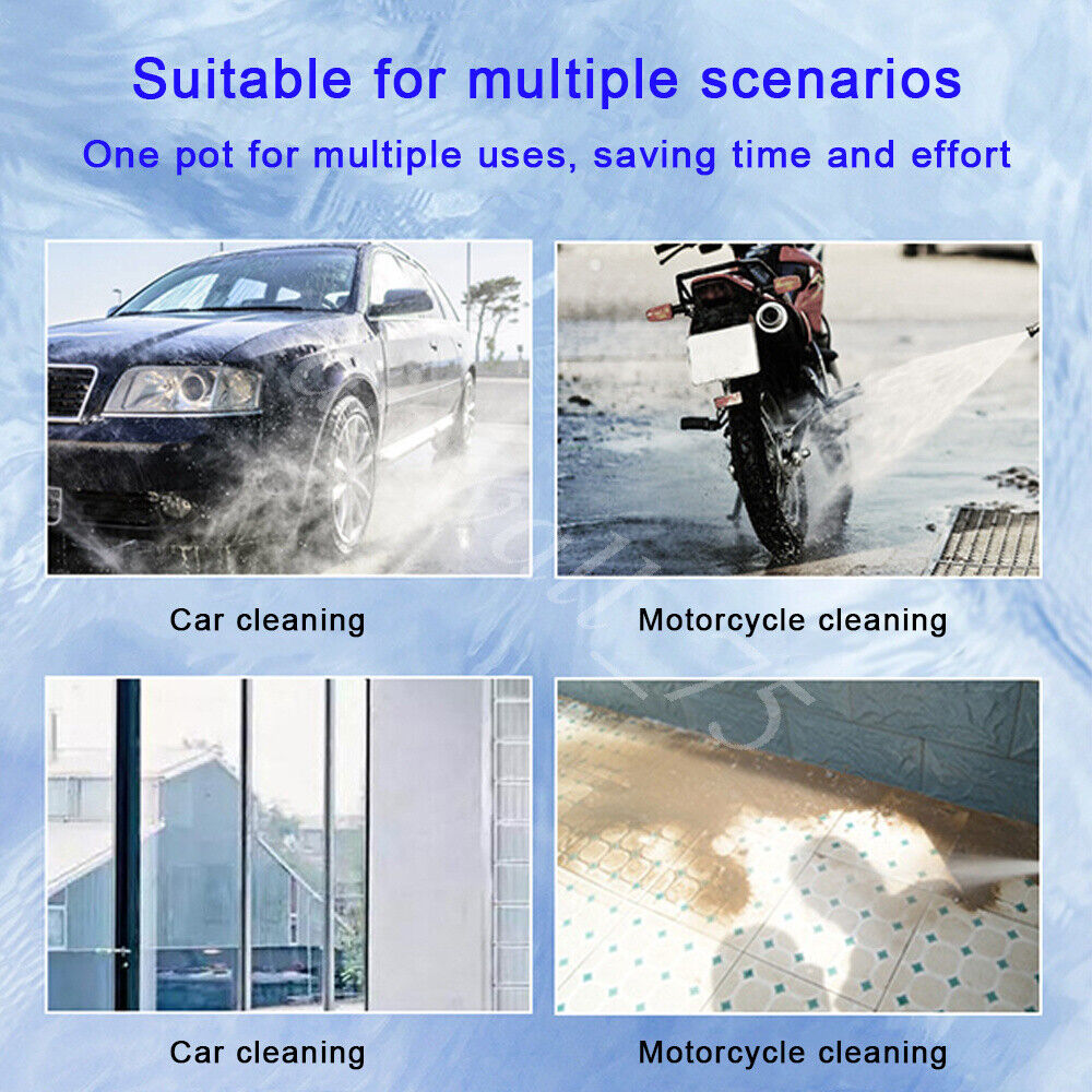 Pressure Washer Gun Car Wash Soap Lance Cannon Spray Jet Bottle Snow Foam Kit