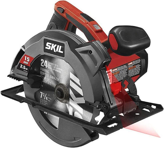 Skill Circular Saw With Laser Guide 15 Amp Electric 7-1/4 Inch Blades Skill Saw