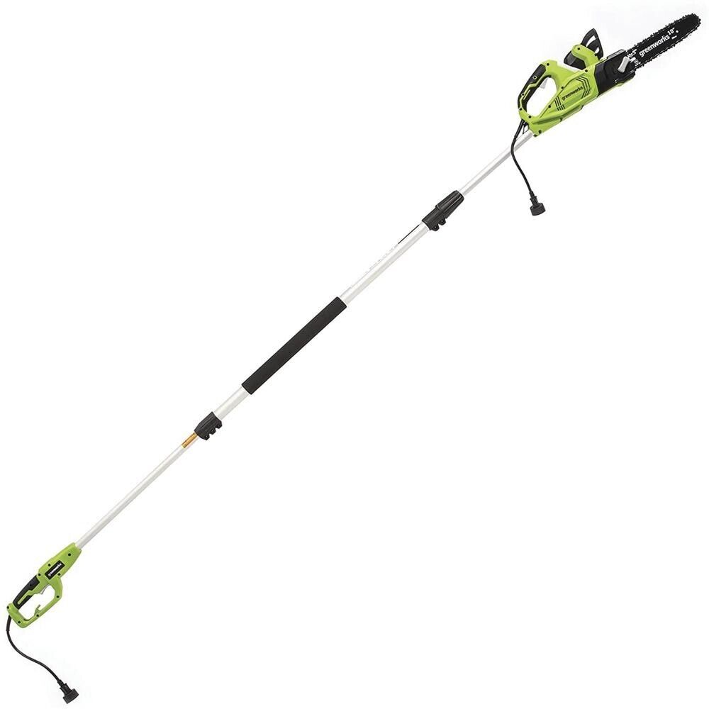 Greenworks 7-Amp 10 inch Bar Corded Electric Pole Saw PSA803 Total Length 9 Feet