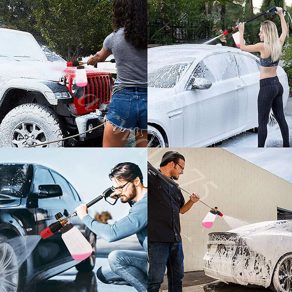 Pressure Washer Gun Car Wash Soap Lance Cannon Spray Jet Bottle Snow Foam Kit